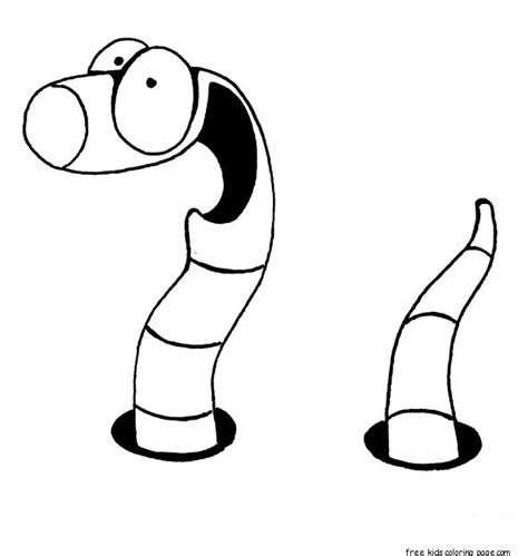 worm coloring pages  preschoolers