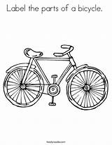 Bicycle Coloring Label Parts Twistynoodle Pages Print Bike Twisty Worksheet Favorites Login Add sketch template