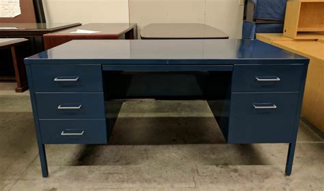 steelcase metal desk  drawers metal desk