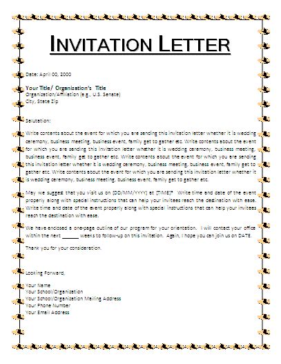 formal event invitation letter templates invitation design blog