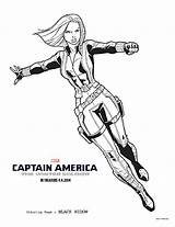 Coloring Captain Pages Soldier America Winter Marvel Falcon Female Printables Movie Printable Sheets Superhero Widow Boys Getcolorings Clip Support Contact sketch template