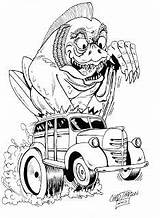 Rods Fink Monsters Drive Drawing sketch template