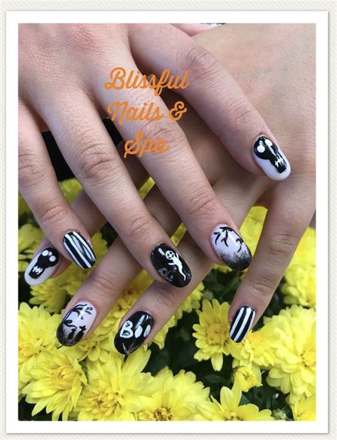 pin  blissful nails spa  cherry  nail designs nail designs