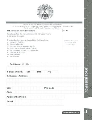 fillable  fiib  application form fiib fiib  fax email