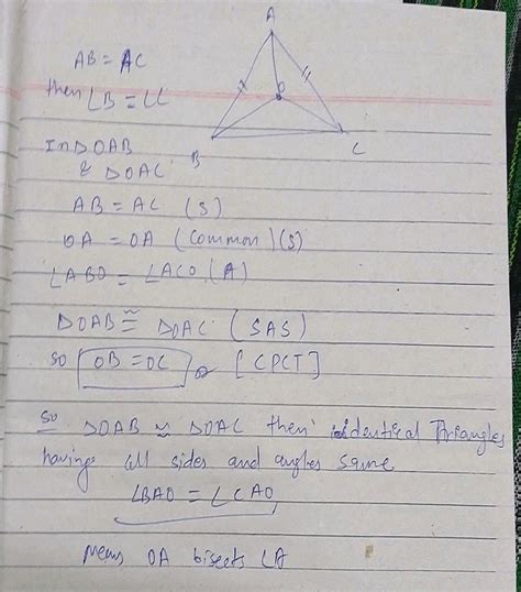In An Isosceles Triangle Abc With Ab Ac The Bisectors Of B And C