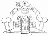 Coloring Gingerbread House Pages Printable Print Lollipop Christmas Drawing Color Big Four Simple Colouring Coloring4free Candy Clipart Kids Sheets Getcolorings sketch template