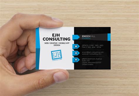 business cards ejh consulting llc branding web design graphics