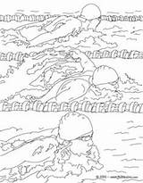 Zwemmen Coloring Pages Kleurplaat Swimming Sports Gifts sketch template