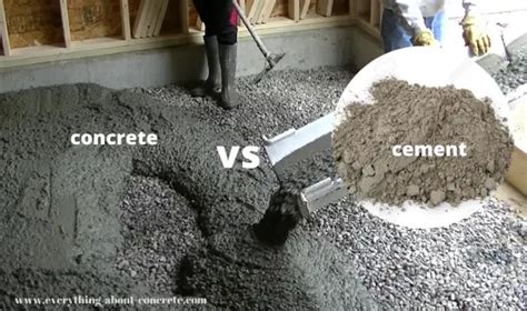 concrete  cement understanding  difference