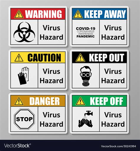 warning signs  text royalty  vector image