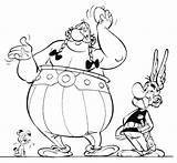 Asterix Pages Coloring Obelix sketch template