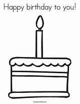 Coloring Birthday Happy 1st Candle Candles Wish Cake Pages Add 51st Cupcake Grandma Noodle Make Print Twistynoodle Kids Twisty Outline sketch template