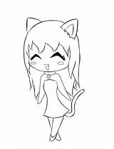Chibi Coloring Pages Kids Anime Color Printable Drawings sketch template