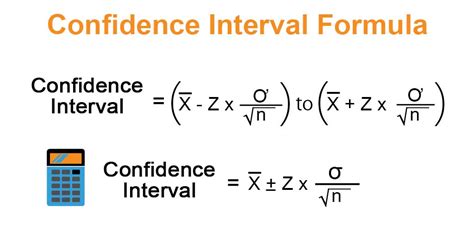 confidence interval formula calculator   excel template