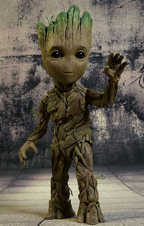 review    groot guardians   galaxy  replica action figure