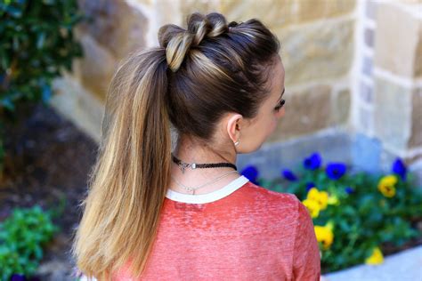 pull  ponytail cute girls hairstyles