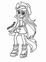 Equestria Coloring Pages Girls Pony Little Applejack Kids Printable Print Bestcoloringpagesforkids Sheet Colorpages sketch template