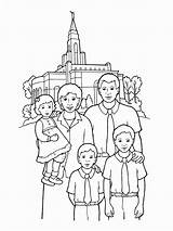 Coloring Family Temple Lds Pages Happy Kids Primary Temples Families Church Drawing Going Front Printable Sealing Color Standing Illustration Baby sketch template