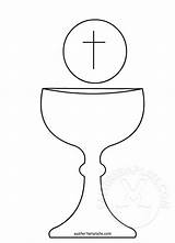 Chalice Communion First Template Banner Clipart Coloring Templates Printable Holy Molde Catholic Clip Cup Glass Church Cake Decorations Cups Dresses sketch template