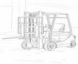 Camion Forklift sketch template