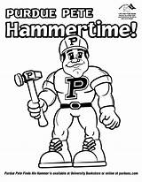 Purdue Pete Coloring Finds Hammer His sketch template