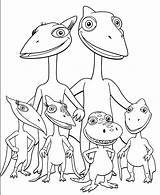 Dinosaur Coloring Train Pages Pteranodon Dinokids Coloring4free Print Color Kids Cartoon Printable Family Close sketch template