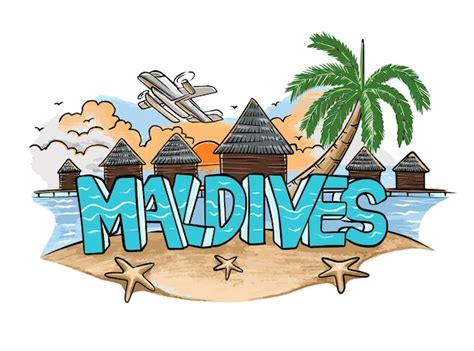 premium vector maldives logo vectorconcept illustration  travel