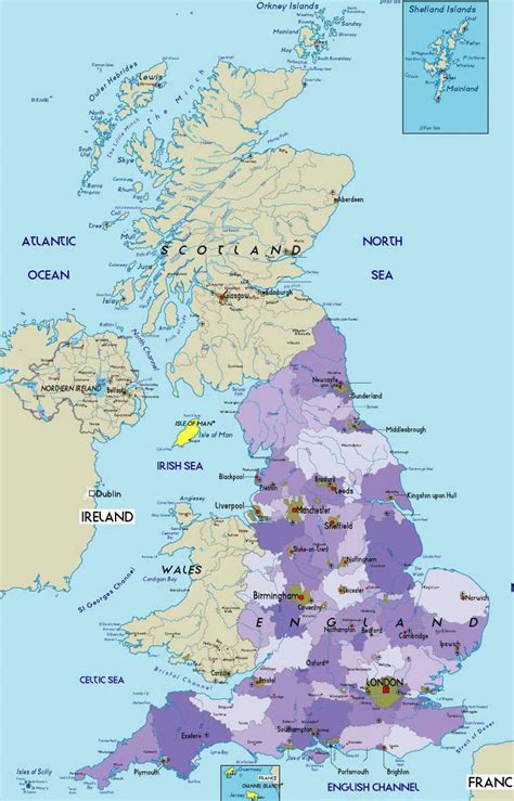 england map mapsofnet