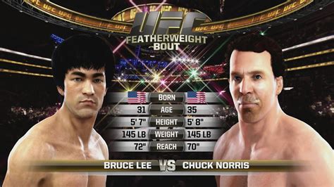 Bruce Lee Vs Chuck Norris Ea Sports Ufc Youtube