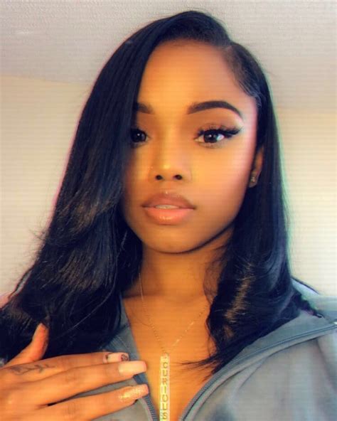 beautiful black girls with straight hair hair style lookbook for