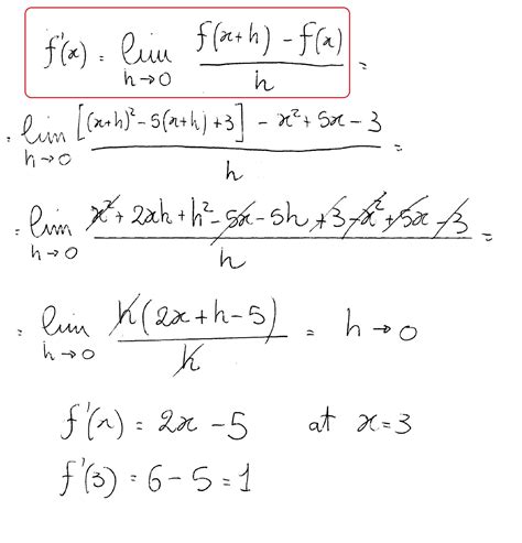 limit definition    find  derivative