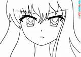 Anime Girl Face Draw Drawing Easy Girls Trace Tracing Color Head Sketch sketch template