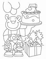 Coloring Birthday 5th Pages Grade Celebrating His Grandpa Happy Popular Library Clipart Cartoon sketch template