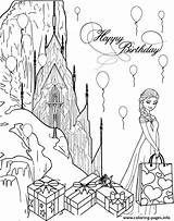 Elsa Castle Coloring Pages Birthday Ice Colouring Disney Party Happy Frozen Printable Drawing Color Print Kids Getdrawings Choose Board Info sketch template