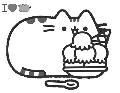 food printable cute pusheen coloring pages