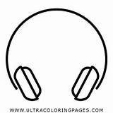 Headphones Coloring Getdrawings sketch template