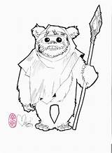 Ewok Coloring Pages Color Printable Excellent Getcolorings Getdrawings Comments sketch template