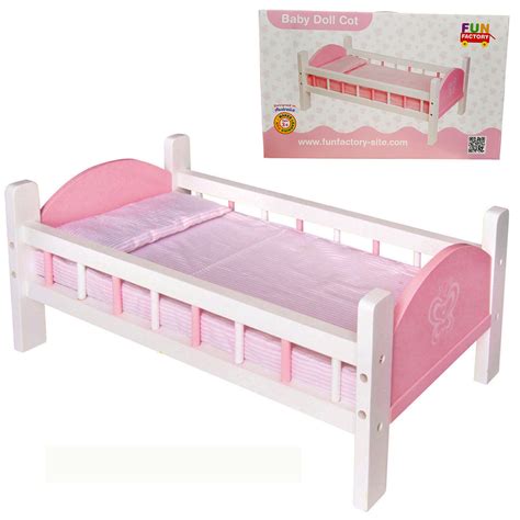 wooden doll bed fun factory