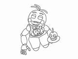 Chica sketch template