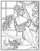 Coloring Pages Seurat George Adult Color Printable Dover Book Publications Colouring Victorian Creative Haven Beauties American Line Print Alphonse Mucha sketch template