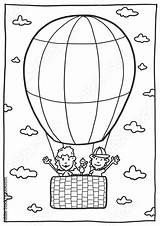 Korb Malvorlage Heißluftballon sketch template