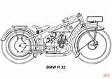 Bmw R32 Coloring 1923 Pages Clipart Motorcycle Svg Drawing Cliparts Library sketch template