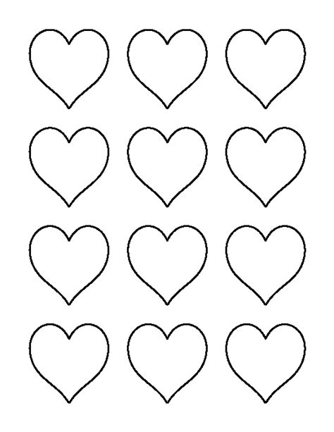 printable  heart template pin  printable patterns
