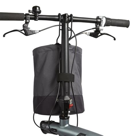 btwin klein opvouwbare fietstas voor vouwfiets grijs decathlonnl