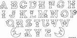 Alphabet Lettres Abecedaire Etoiles sketch template