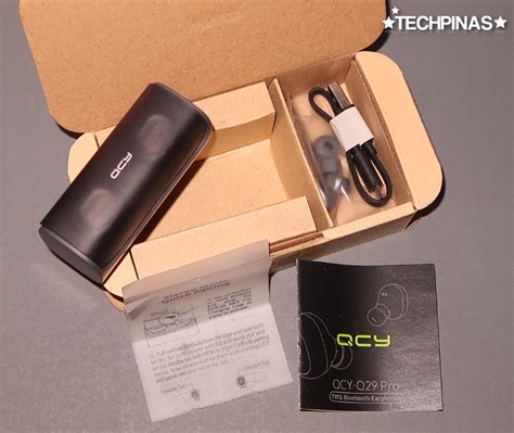 qcy  pro wireless earphones price quick review actual   unboxing techpinas