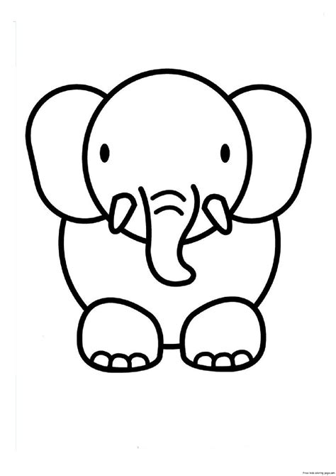 print  animal elephant coloring pages  kids