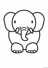 Elephant Kids Clipart Library Draw sketch template
