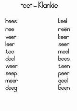 Afrikaans Graad Sigwoorde Spelling Recognition sketch template