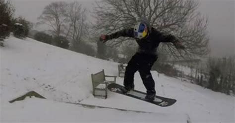 winter olympics star billy morgan snowboards in essex as he returns